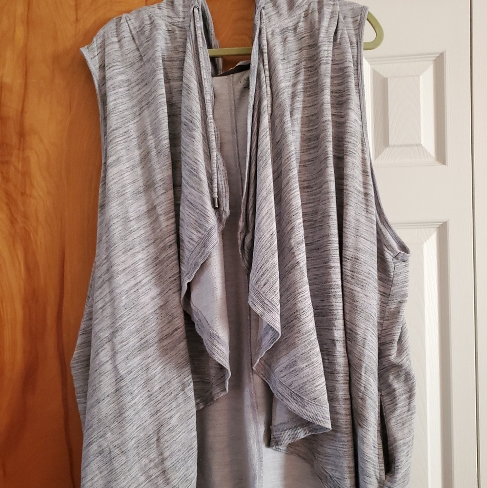 Draped Hooded Tunic Vest